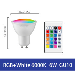 Żarówka LED GU10 5W RGB + Ciepły Biały | z Pilotem