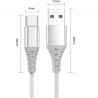 Kabel USB typ C 3A ładowanie smartfonów tabletow laptopów 1m